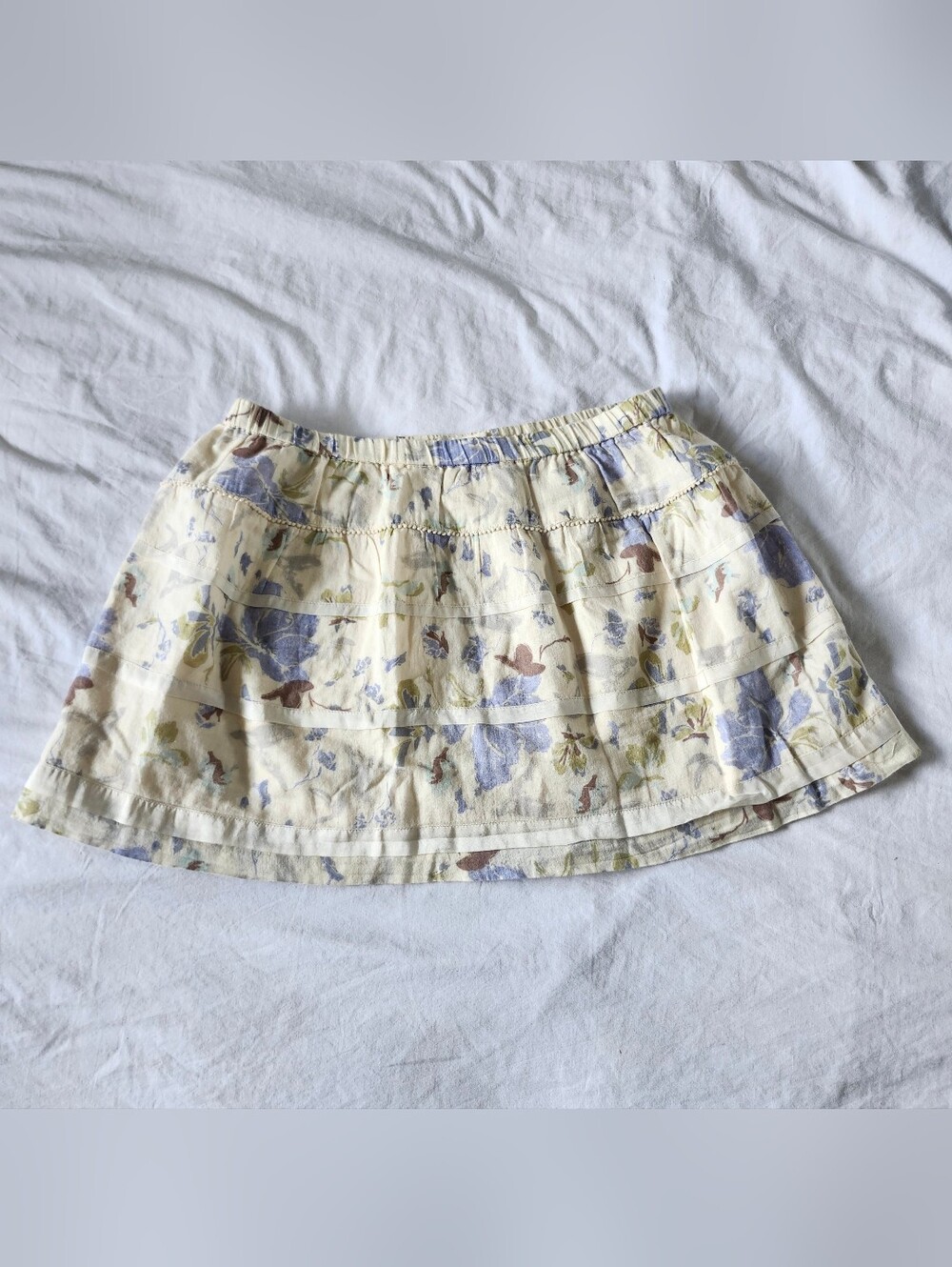 Y2K Vintage Garage Mini Skirt with Lavender Floral Print